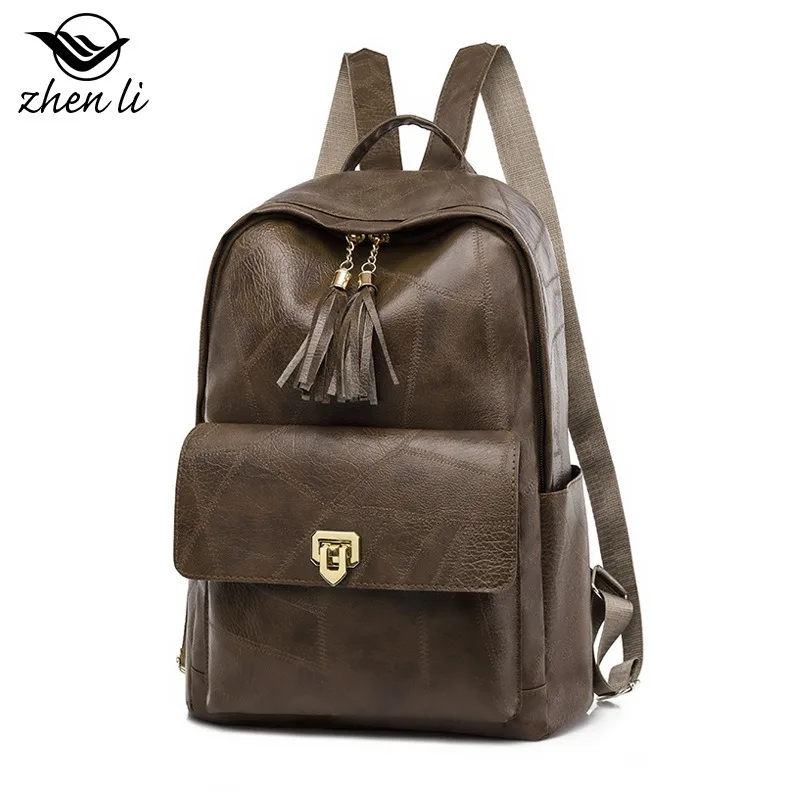 

2026 DIY Women's Bag Unique Style Vintage PU Backpack New Fashion Ladies Travel Shoulder Bag for Girls