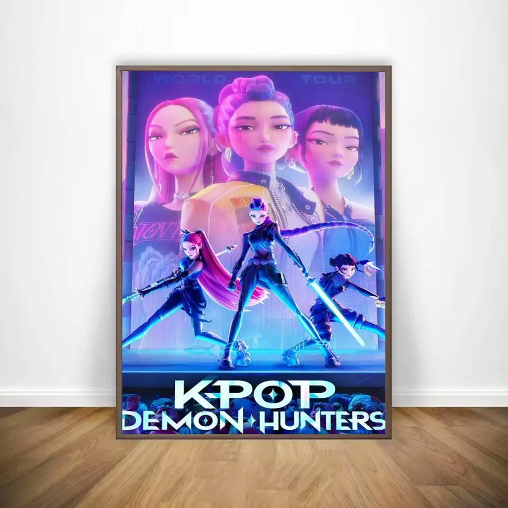 فيلم KPop D-Demon H-Hunters ملصق معرض يطبع ذاتية اللصق ديكور المنزل الديكور صور مطبوعة للحوائط غرفة المعيشة