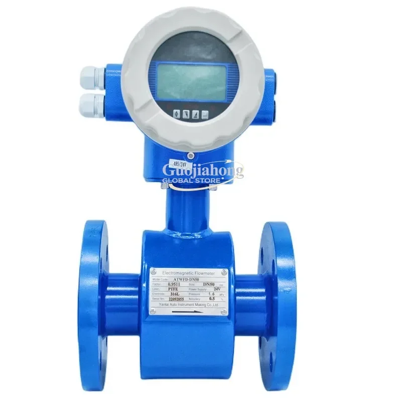 

hot Magnetic Flowmeter Price Chilled Water Flowmeter PTFE Inner Tank River Water Electromagnetic Flowmeter