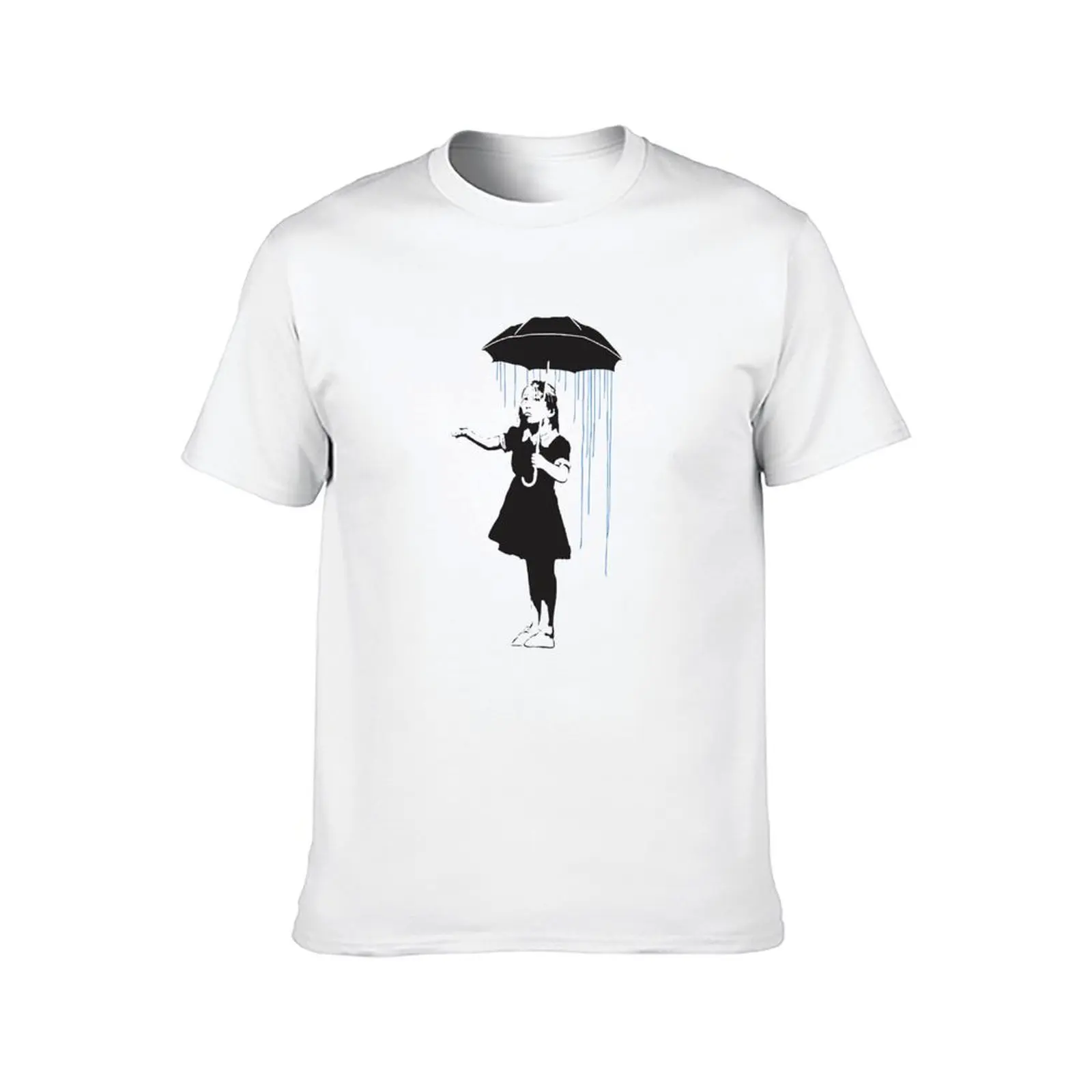 girl in rain by Banksy T-Shirt new edition affliction shirts anime t shirts funny meme t-shirts mens designer t shirt