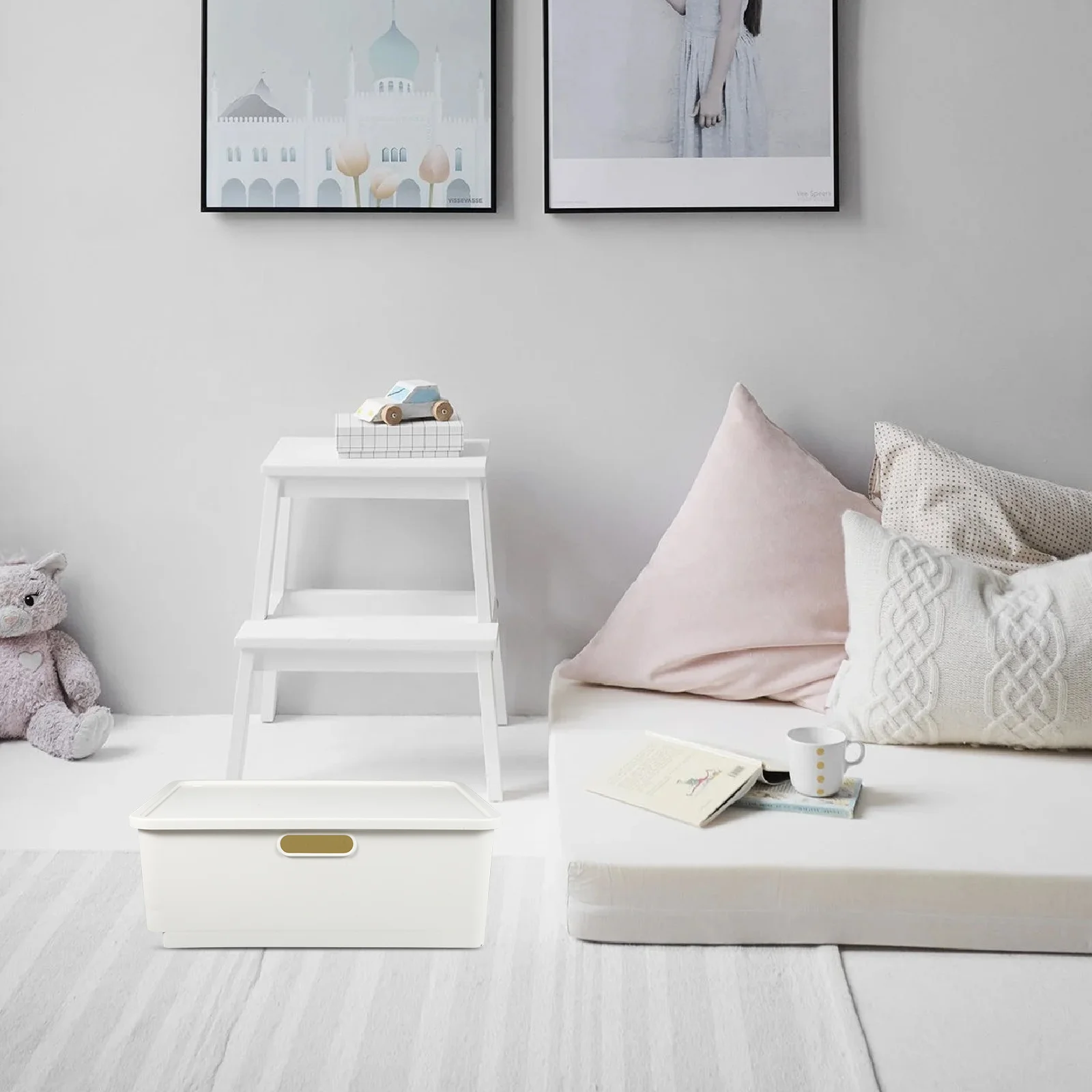 

1Pcs Plastic Storage Box Organizer with Lid for Home Office Cosmetics Clothes Desktop Sundry Container Storage Holder