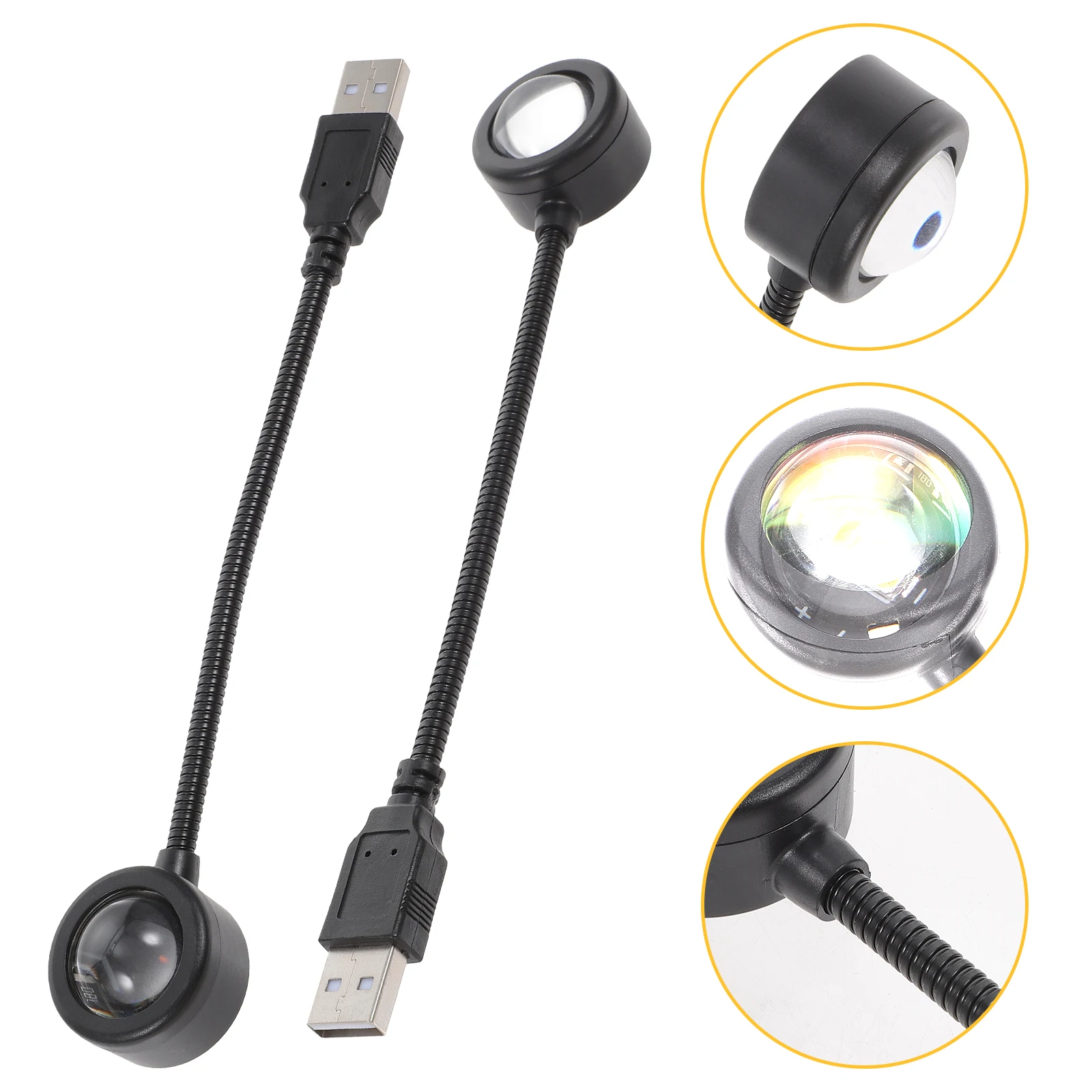 2pcs Sunset Usb Powered Led Lights For Bedroom Night Light For Bedroom Living Room Party Home Decor Projection Lighting