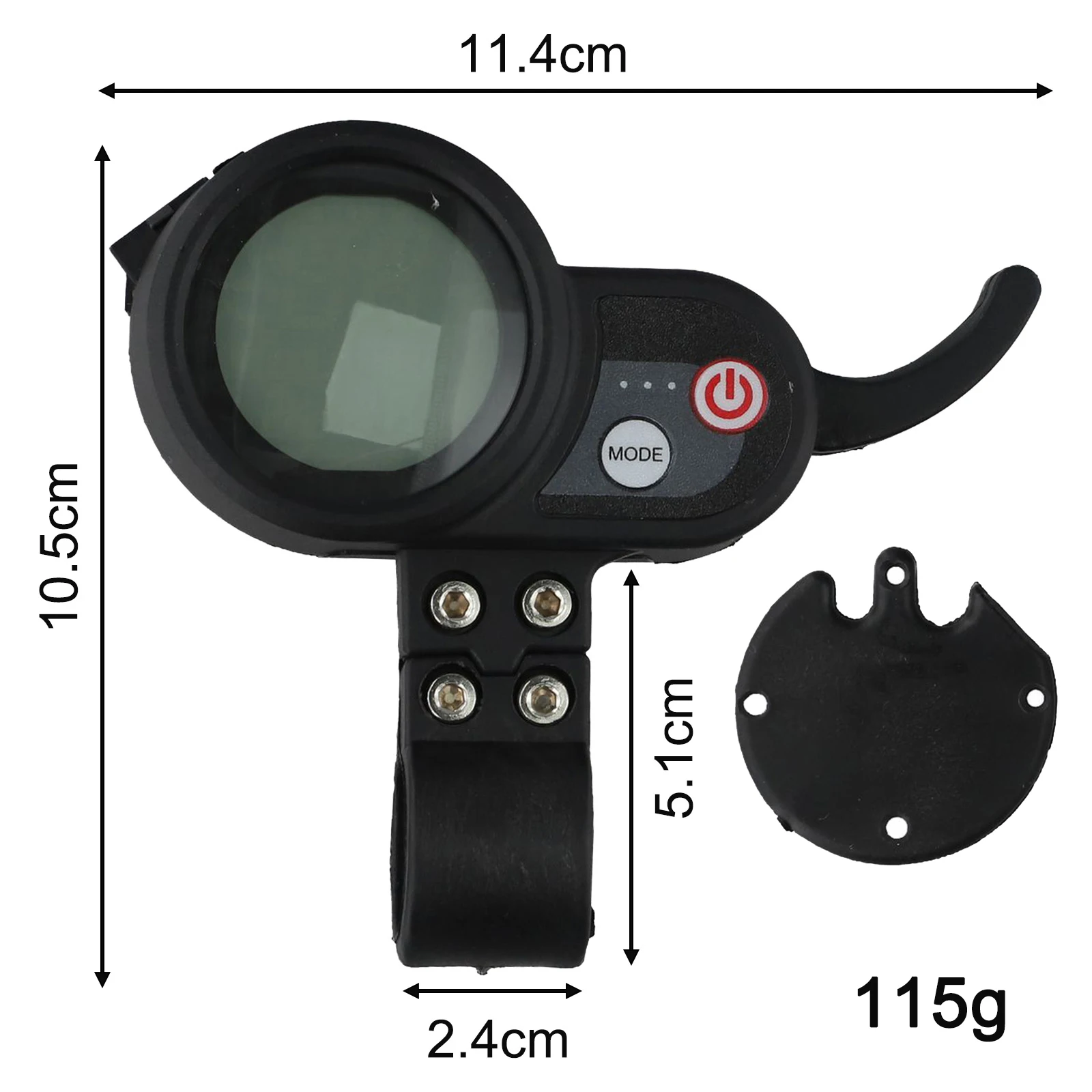 

Scooter Performance Monitoring LCD Display Throttle LCD Display For Electric Scooter Electric Bicycle Accessory ABS Material