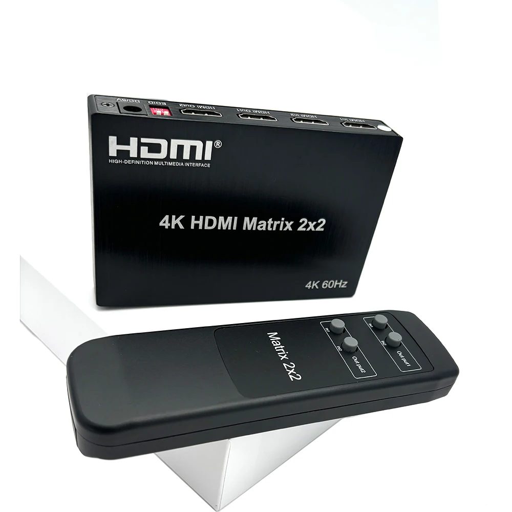 

4K 60 Гц 2x2 HDMI Matrix 4x2 4 в 2 выхода HDMI Matrix 2x4 Переключатель-сплиттер с аудиоэкстрактором для ПК PS4 к ТВ-монитора