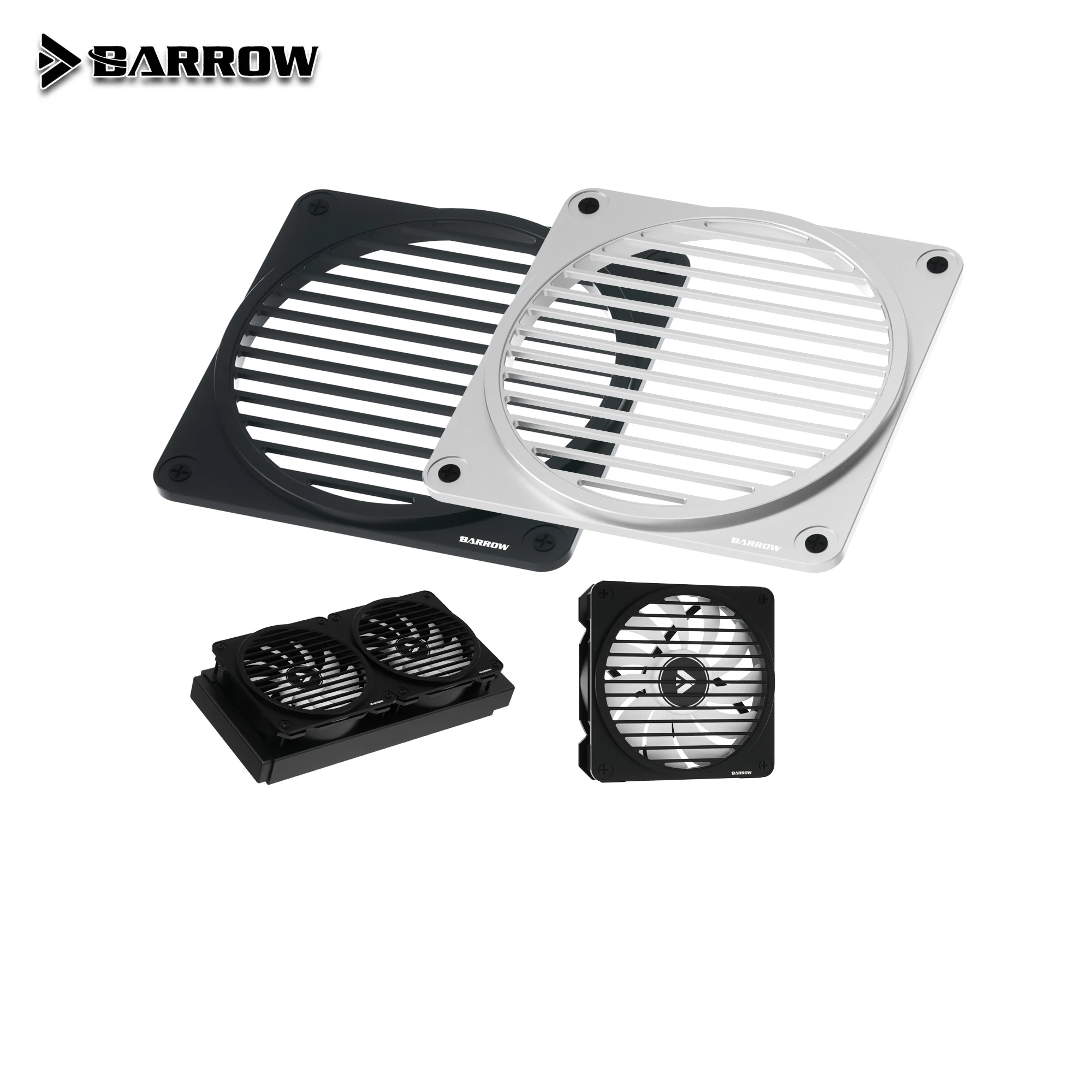 

BARROW 120CM Fan Cover,Aluminum Alloy Anti Dust Frame 12CM Air-cooled Hood Case water-cooled DIY MOD