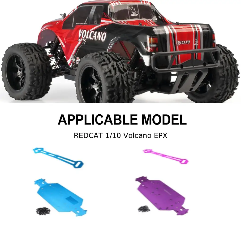 2x Aluminum Alloy 1/10 Chassis For Volcano EPX RC Car Part RC Car Accessories Replacement Parts RC Upgrade Part