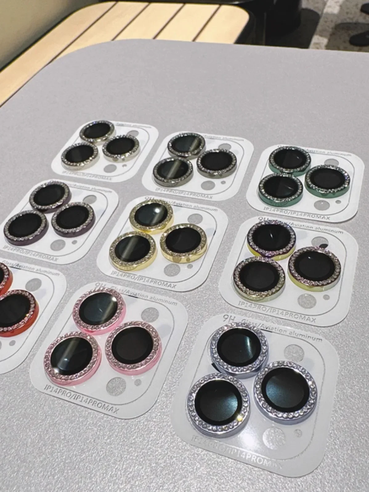 2-3Pcs For Iphone Lens Film Glitter Diamond 13promax Rear Camera 14 Protective Film 15 All-inclusive 12promax Lens Sticker Plus