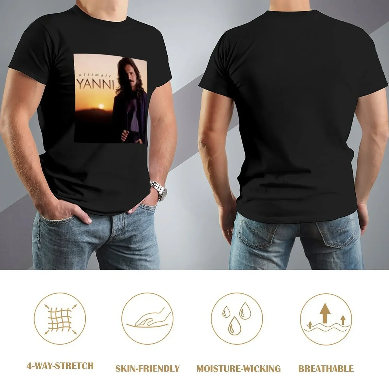 Yanni-Camiseta definitiva, camiseta gráfica de gran tamaño, moda coreana, camisas de entrenamiento para hombre