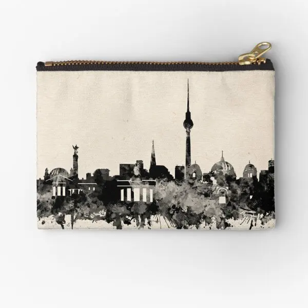 Berlin Skyline  Zipper Pouches Cosmetic Small Pocket Panties Wallet Storage Money Underwear Bag Women Key Pure Men Packaging