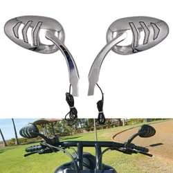 Motorcycle Rear View Mirror with LED Turn Signal Light Motorcycle Handlebar Mirrors for Harley models from 1997
