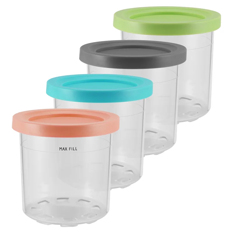 BBNV-Copa de pintas de helado, recipientes de helado con tapas para pintas de Creami Ninja NC301 NC300 NC299AMZ Series máquina para hacer helados
