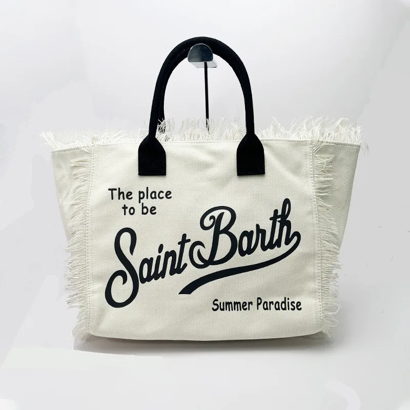 Saint barth tote bolsa de lona confortável tendência moda senhoras capacidade casual diário cor sólida alta qualidade bolsa versátil