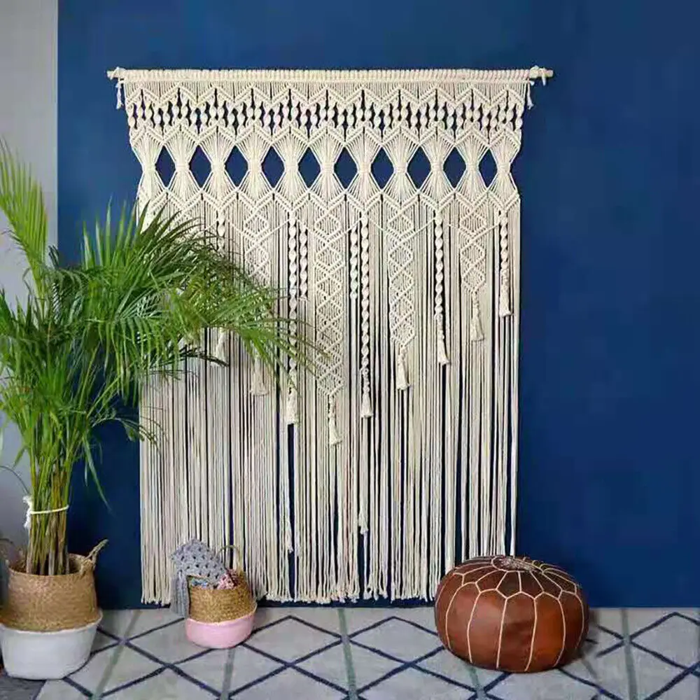 

Cotton Macrame Wall Hanging Handmade Woven Tapestry Boho Chic Art Bohemian Decor