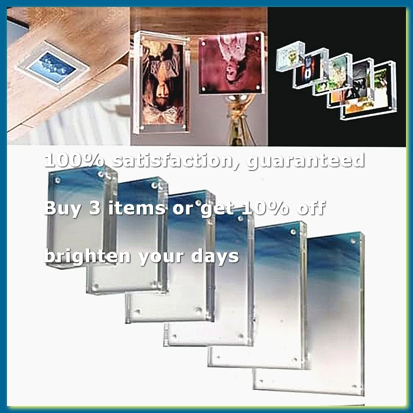 Clear Acrylic Magnetic Picture Frame for Preserving Beautiful Memories 4X6cmA09G