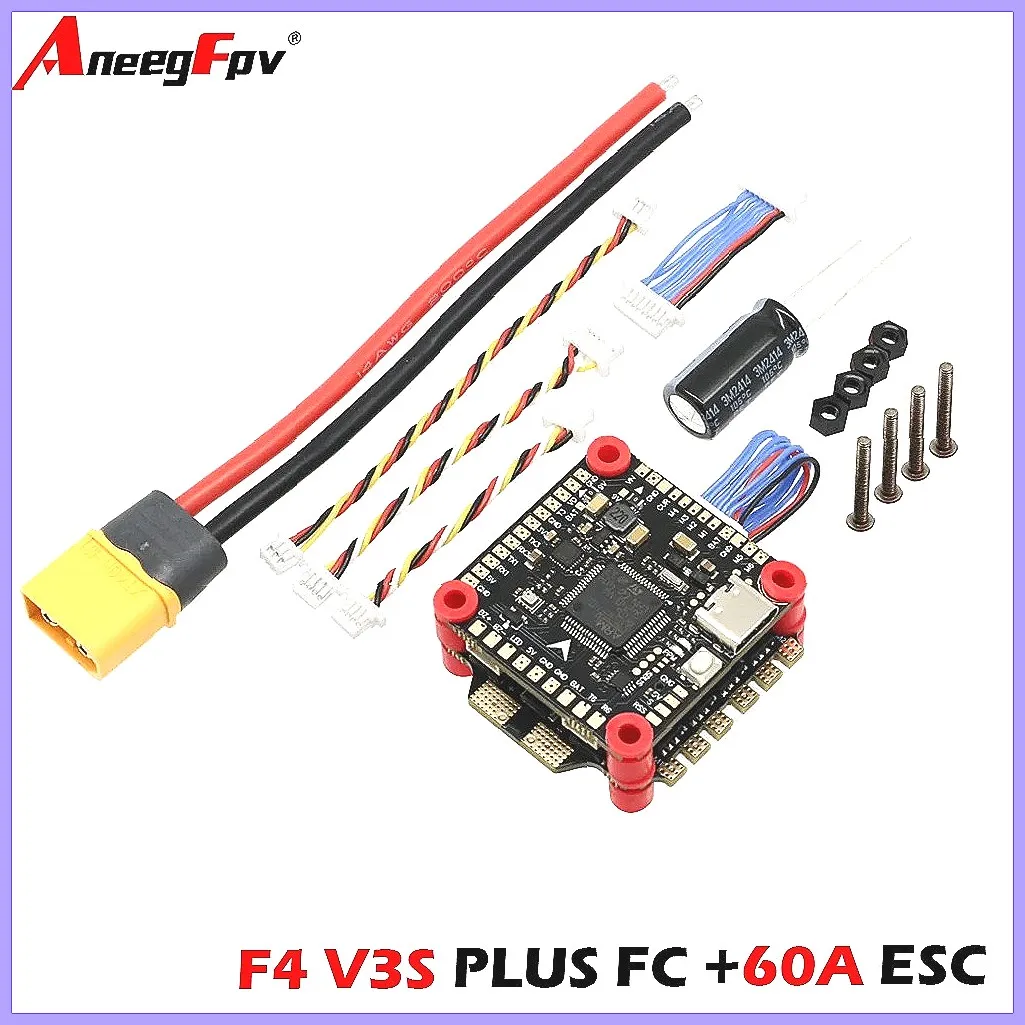 F4V3S Flight Controller with 60A 4-in-1 ESC, OSD & Barometer for 7-10 Inch FPV Racing Drones