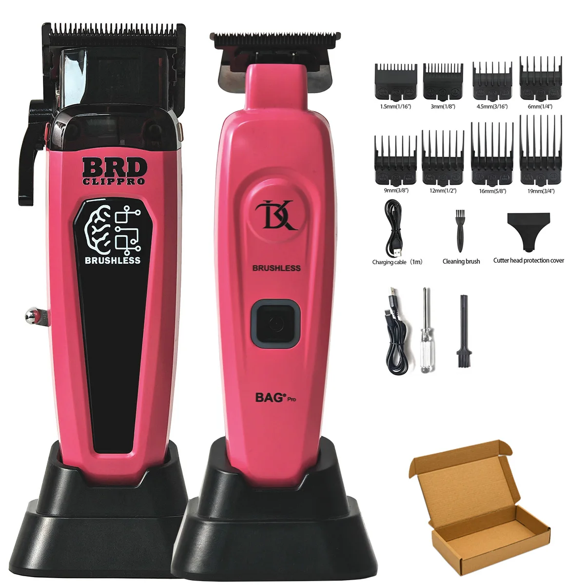 BRDCLIP 7500 RPM Borstelloze Motor Professionele Tondeuse Kapper Haar Snijmachine Kit Salon Tondeuse voor Mannen 106 078 - afbeelding 1