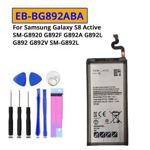 Para Samsung Galaxy S8 Active SM-G8920 G892F G892A G892L G892 G892V SM-G892L EB-BG892ABA batería de teléfono