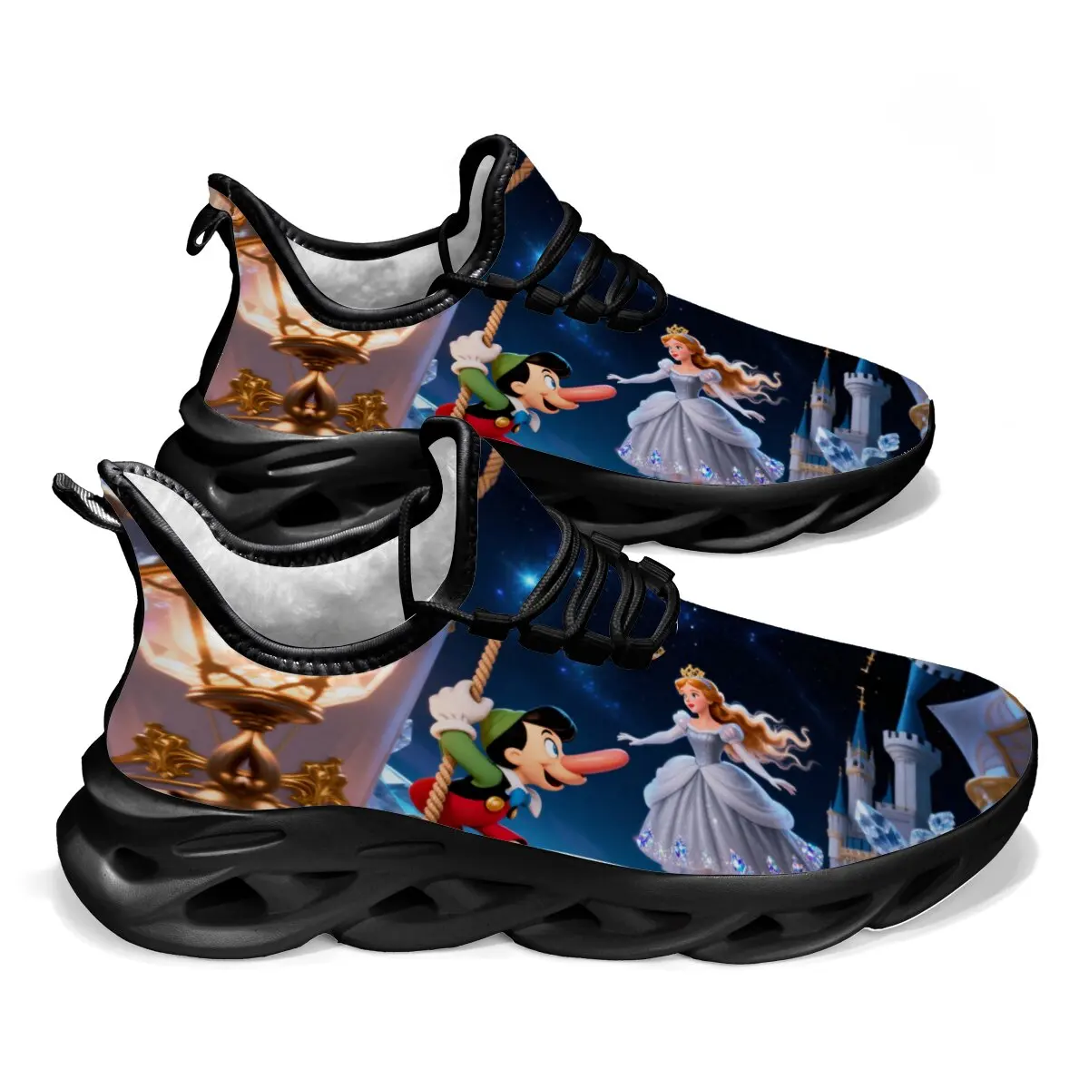 كارتون الوالدين والطفل سلسلة ديزني ميكي ماوس نمط تصميم تحلق المنسوجة خفيفة الوزن الدانتيل متابعة بالإضافة إلى حجم الأحذية الرياضية عارضة