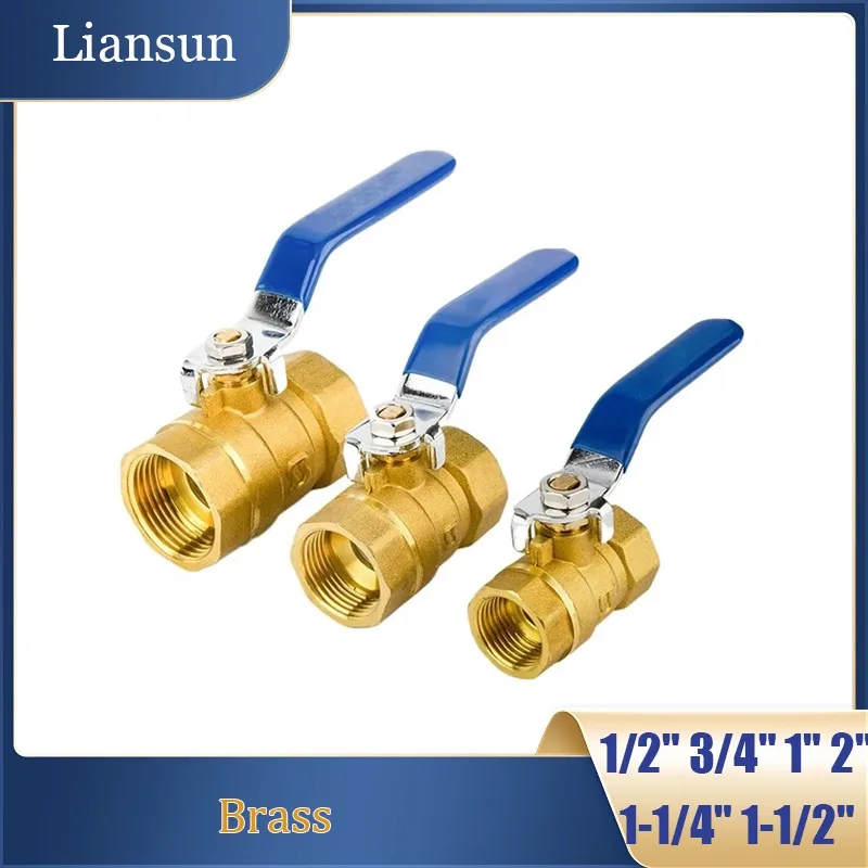 

1 шт. латунный шаровой кран с внутренней резьбой и рычажной ручкой, медный сантехнический кран 1/2 дюйма, 3/4 дюйма, 1 дюйма, 1-1/4 дюйма, 2 дюйма, соединитель для фитинга труб BSP
