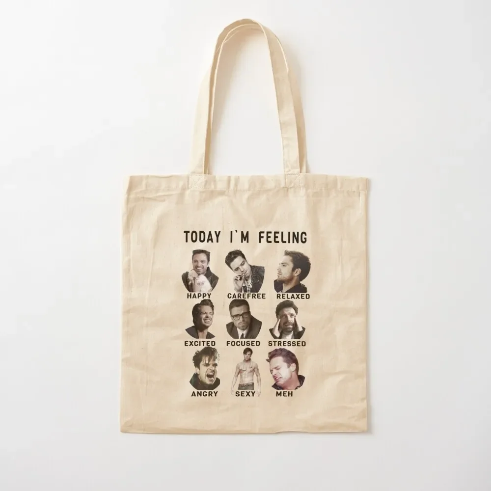 

Sebastian Stan - Funny Feelings - Bucky Barnes - Signature Tote Bag Shopper cloth bag woman Beach bag