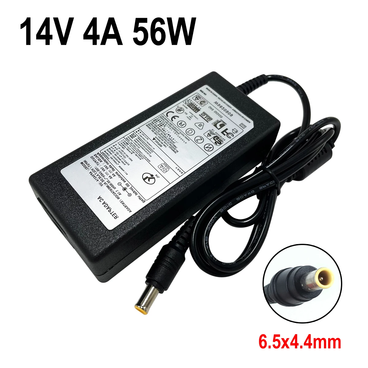 

14V 4A LCD Monitor AC Power Adapter For Samsung SyncMaster 770TFT 17" SMT-170QN 570S TFT 180T 18" Charger for Laptop PC Computer