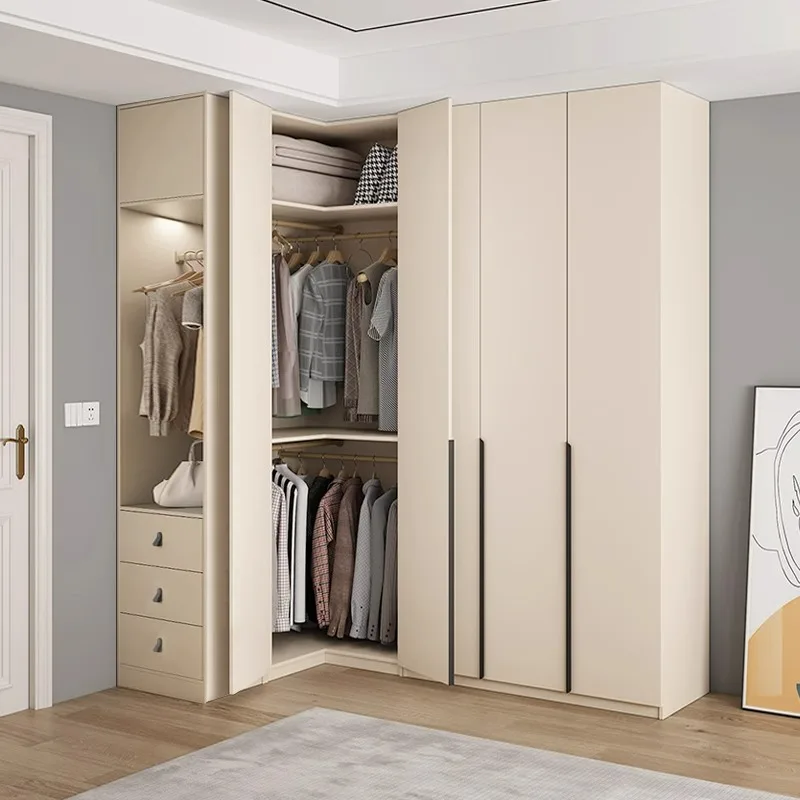 

Large wardrobe L-shaped master bedroom corner household bedroom one door to the top small apartment