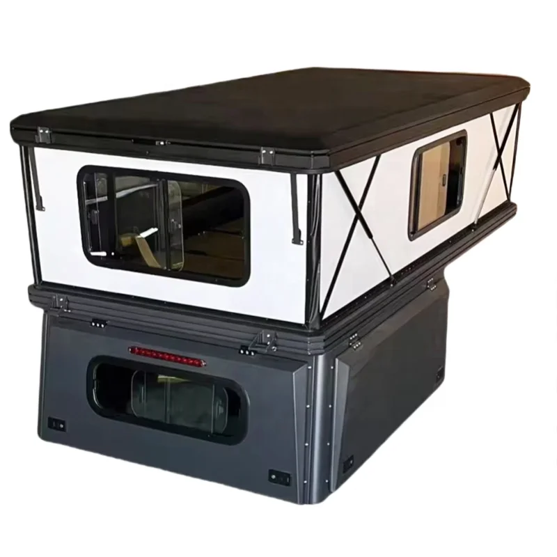 Factory Direct Aluminum Hard Shell Roof Top Tent with Quick Pop up Gas Strut and Security Lock for Mid Size Pickup Truck