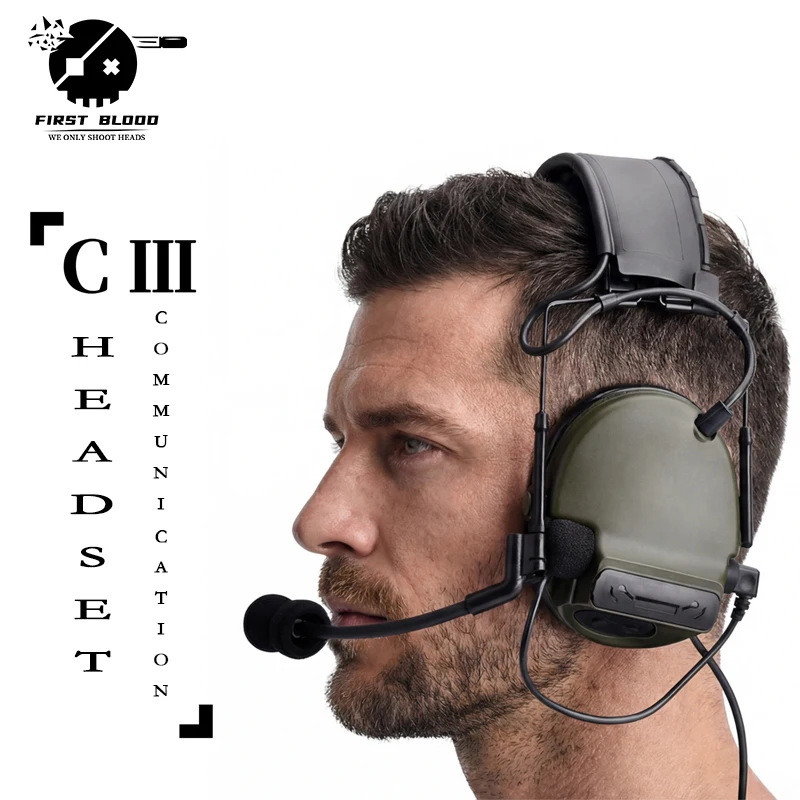 tactical-comtac-Ⅲ-headset-communication-shooting-headphone-airsoft-kenwood-u94-ptt-earphone-outdoor-hunting-no-noise-reduction