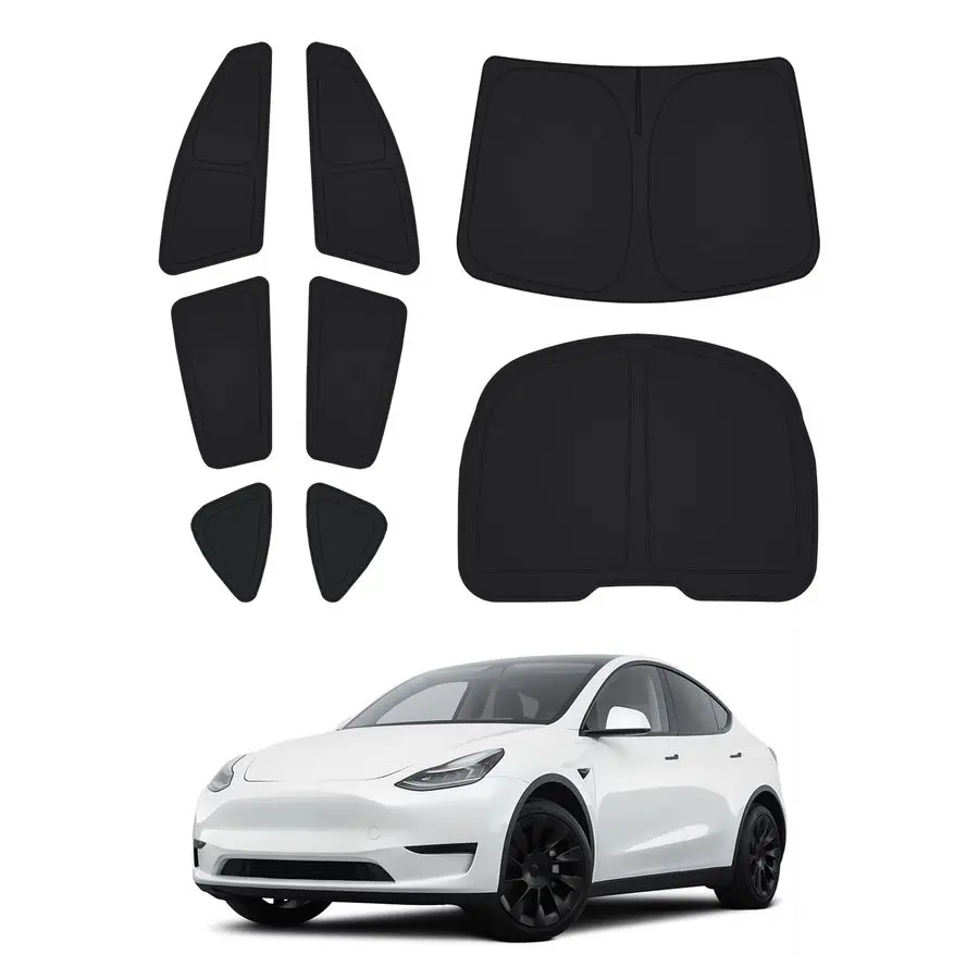 

Sun Shade for Tesla Model Y 20202024 Accessories Side Rear Window Shade Cover Set Window Sun Visor Blocker Privacy Cover for Cam