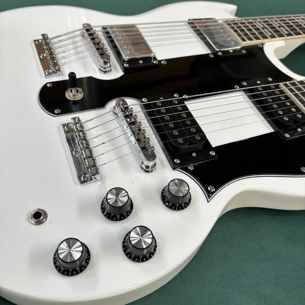 Double-neck guitar high-quality hardware, smooth frets, comfortable neck, balanced tone,stable tuning,