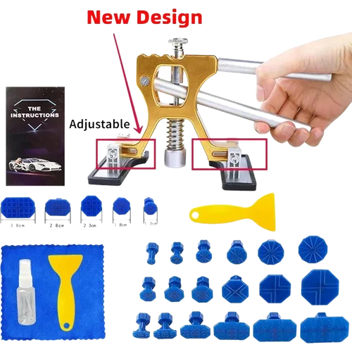 Nuevas herramientas de reparación de abolladuras de coche, pistola de pegamento, Kit de reparación de abolladuras, kits de eliminación de abolladuras de carrocería sin pintura, extractor de abolladuras para coches