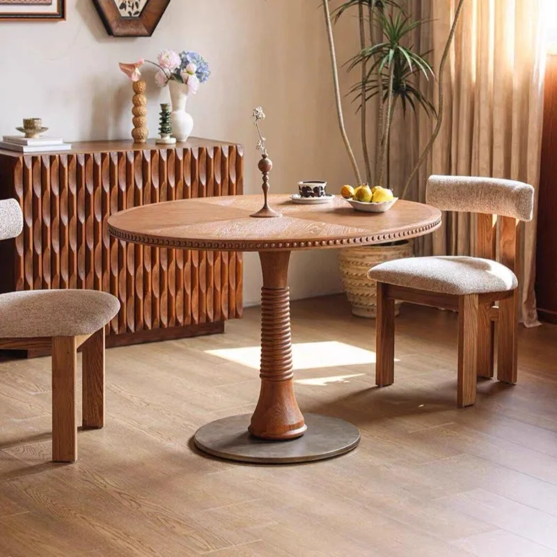 

Modern Round Dining Table Mobile Restaurant Kitchen Luxury Study Gaming Living Room Dining Table High Muebles Home Furniture