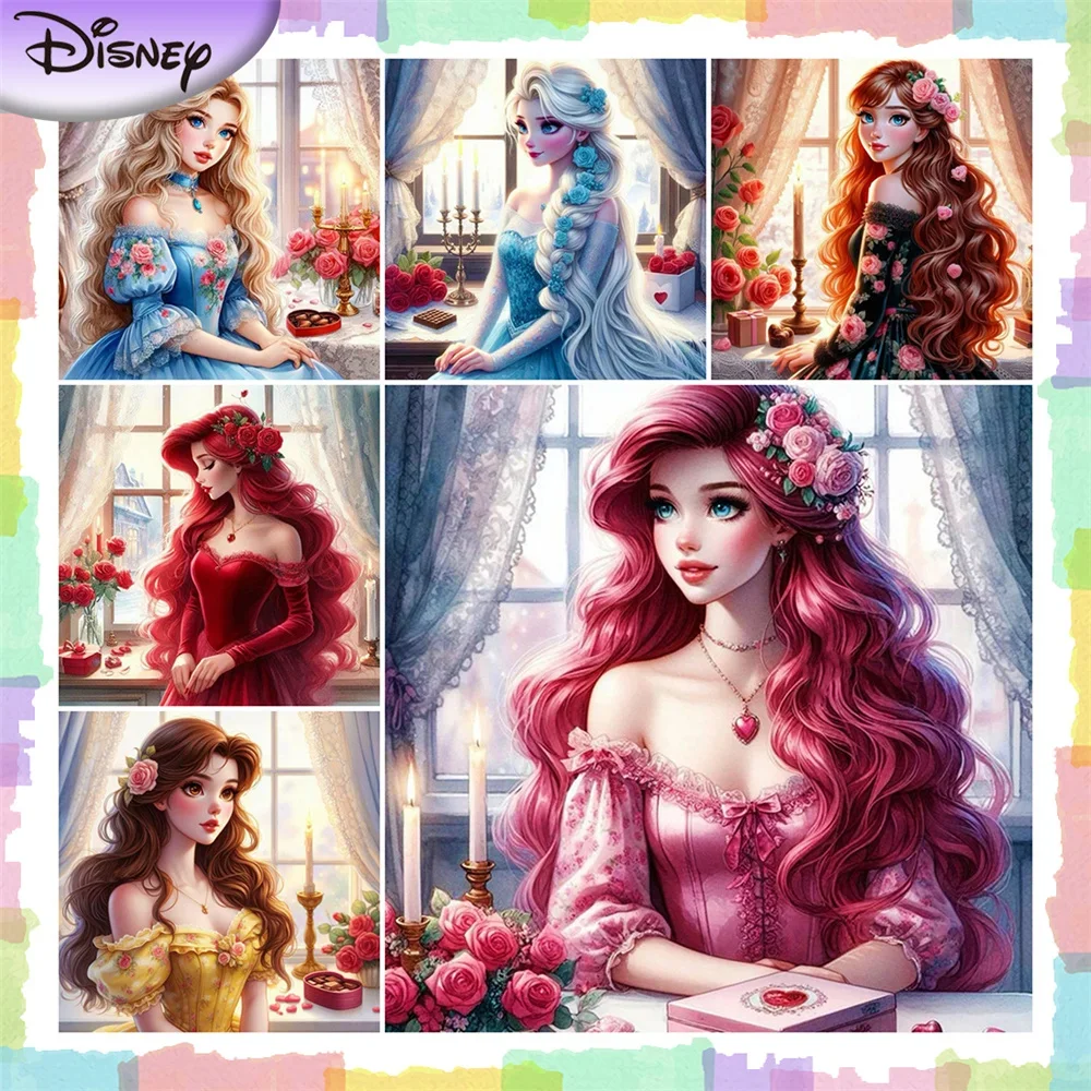 

Дисней мультфильм алмазная живопись Алиса ремесленный комплект вышивка Эльза 5D алмазное искусство 2024 новая мозаика Ариэль украшение стены гостиная