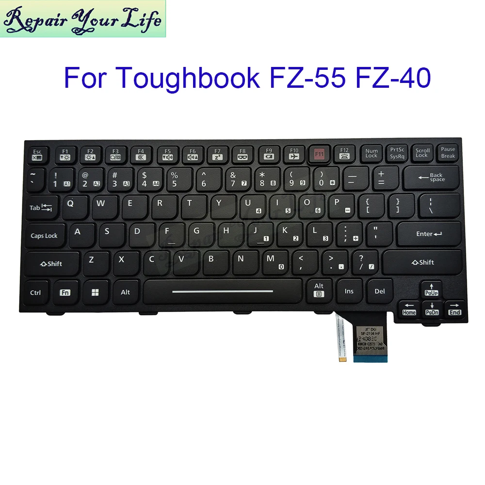 

US UK Japanese Keyboard Backlit For Panasonic Toughbook FZ-55 FZ-40 FZ-55C0618VM PAM24B13USJ8141 English Japan Backlight Teclado