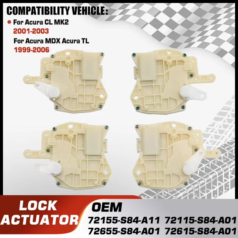 مشغل قفل الباب الأمامي الخلفي الأيمن الأيسر لـ Acura CL Acura MDX YD1 Acura TL UA4 UA5 MK2 Honda Inspire MK3 Honda MDX Honda Saber