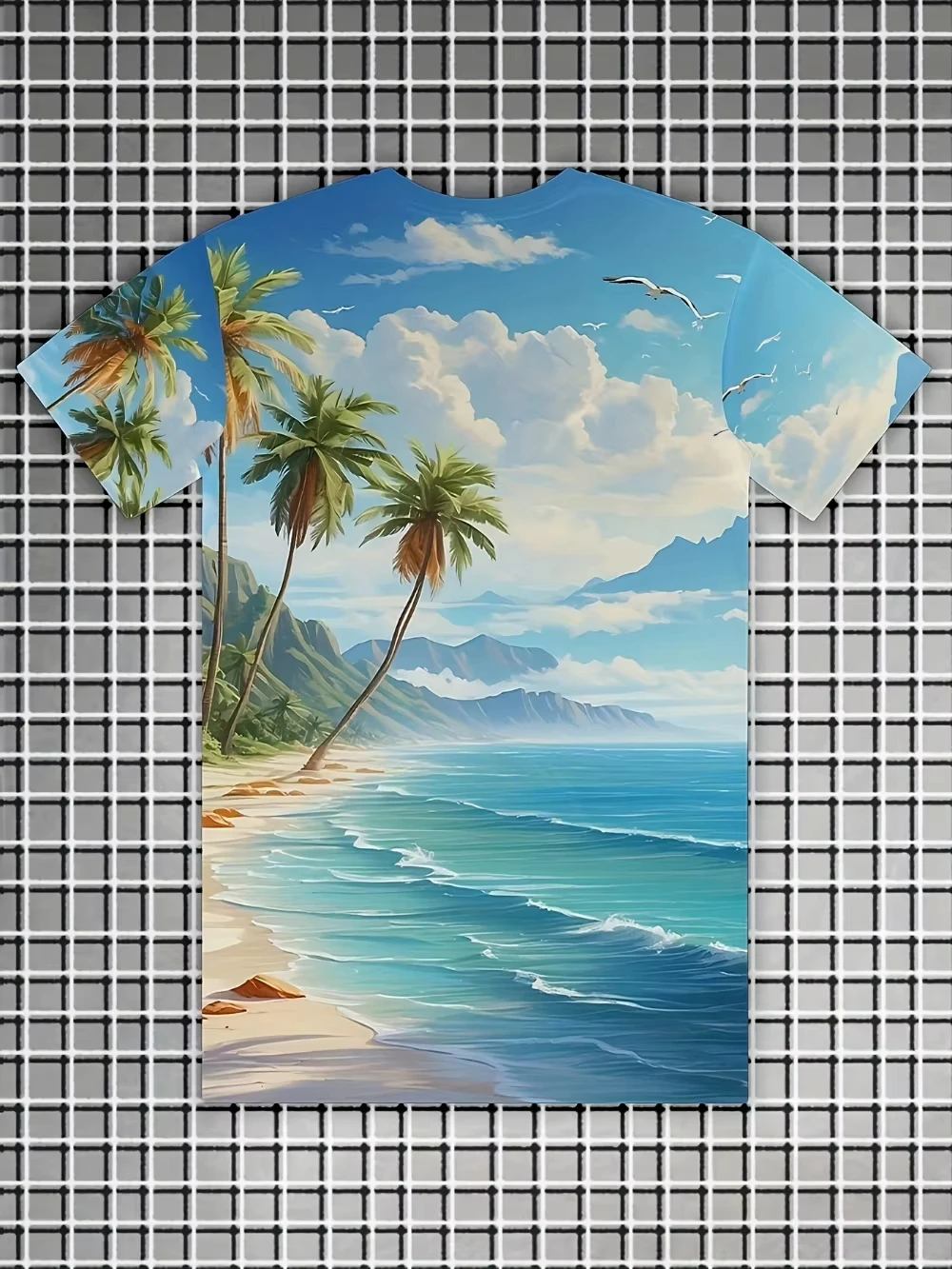 camiseta-masculina-com-gola-redonda-impressa-em-3d-design-refrescante-de-ceu-azul-e-nuvens-brancas-ideal-para-ferias-na-praia-roupa-casual-ao-ar-livre
