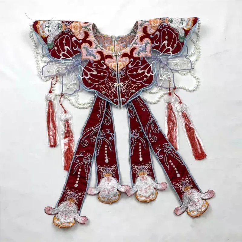 

Chinese Style Pure Handmade Hanfu Cloud Shoulder Embroidery Ancient Style Accessories Traditional Chinese Hanfu Shawl