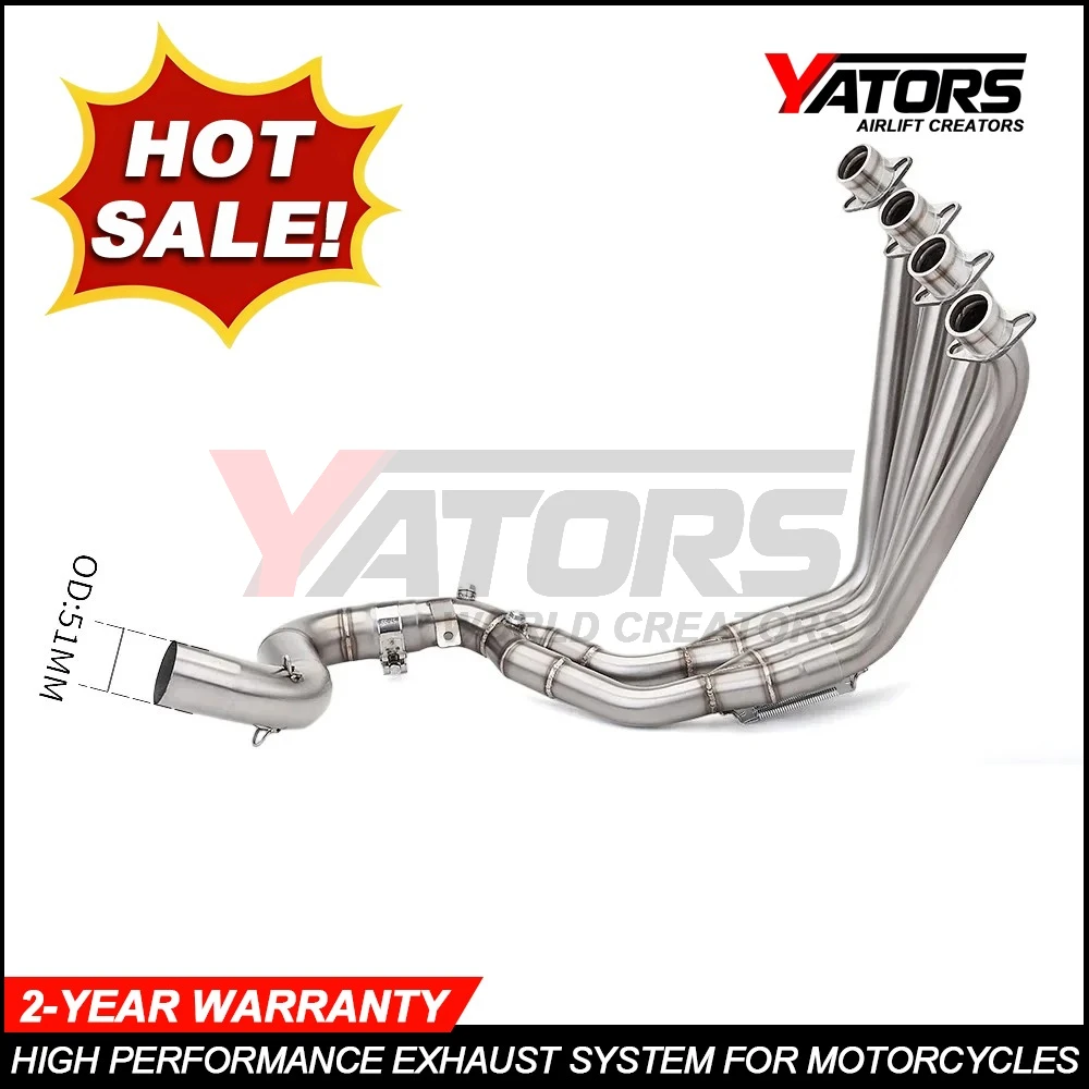 

Motorcycle For CBR650R CBR650F CBR650 CB650F 2014-2025 Exhaust Tube Front Link Pipe Escape Full System With Two oxygen sensors
