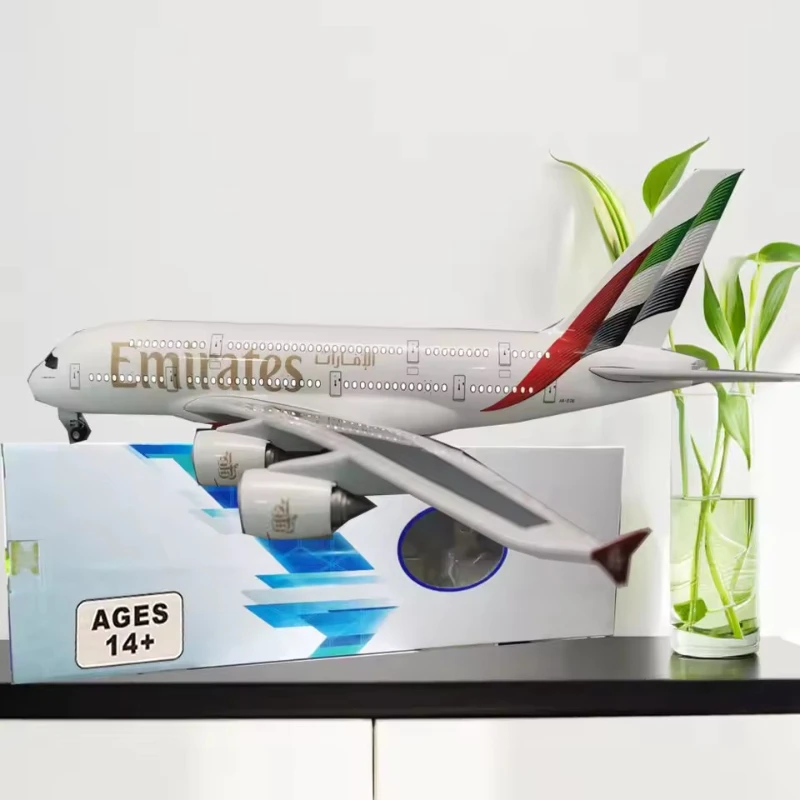 

Масштаб 1/160, новая окрашенная модель A380 Emirates Airways, литая под давлением смола, игрушка-самолет, коллекция авиакомпаний, украшение для дисплея, подарки для фанатов