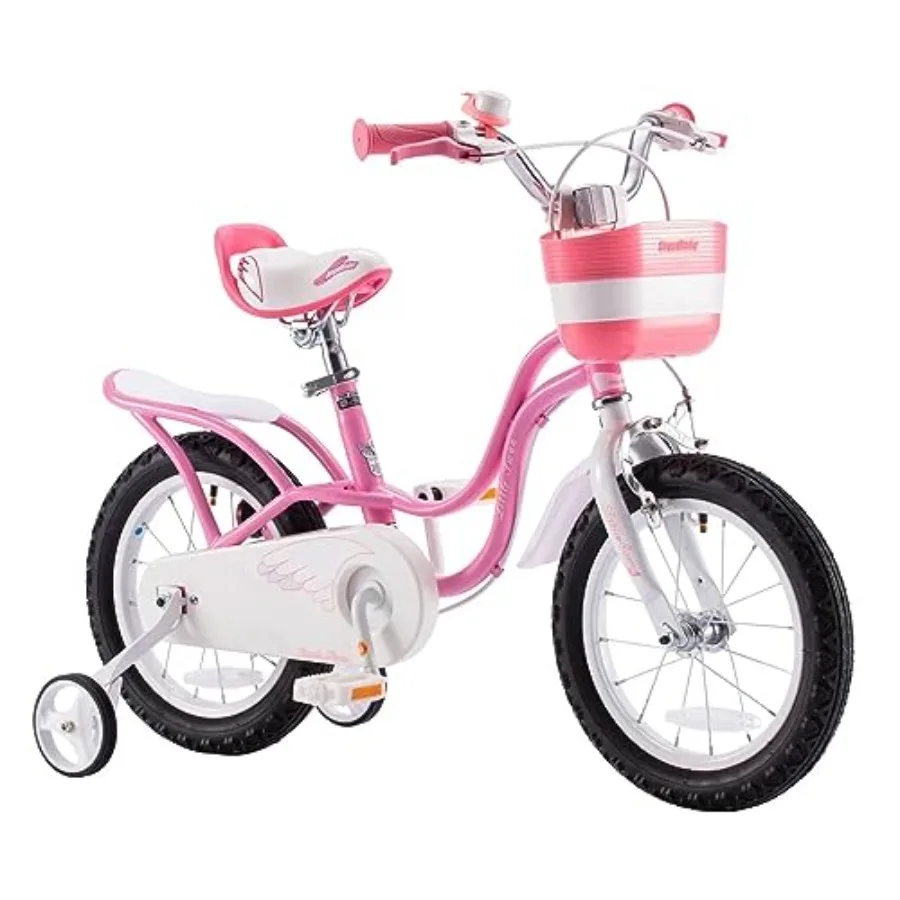 Princess Girls Bike 12 14 16 18 20 Inch Bicycle with Basket for Age 3-12 Years Pink Lightweight Aluminum Frame Easy to Ride