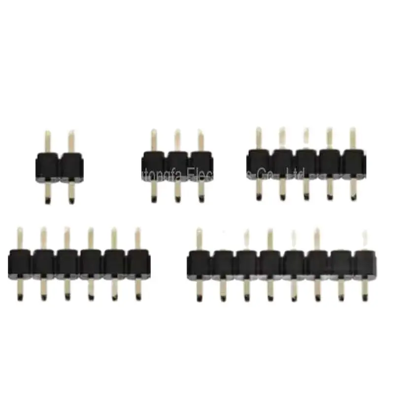 10 sztuk 2.54mm krótki profil jednorzędowy prosty męski 1x3/4/5/6/7/8/9/10/12/20/40P Rohs złoty Pcb męski złącze pinowe