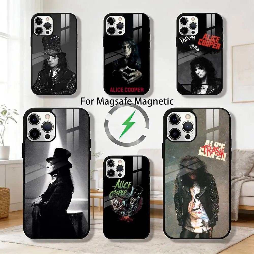 

A-Alice C-Cooper Phone Case For iPhone 17,16,15,14,13,12,Plus,Pro,Max for Magsafe Magnetic Wireless Charging