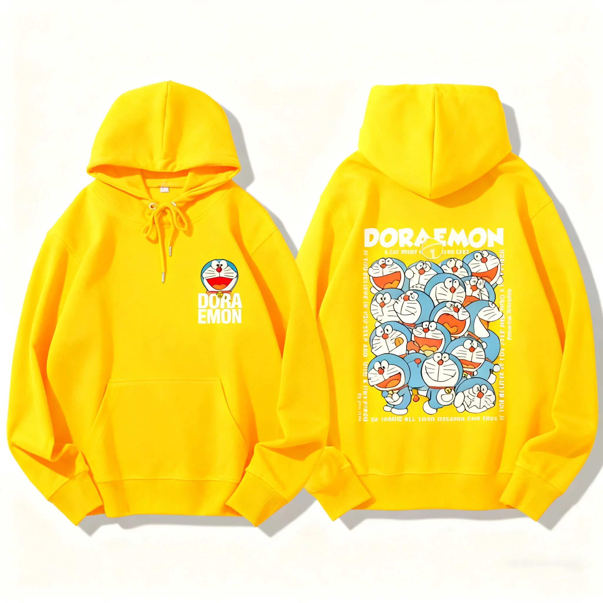 Sweat à capuche Doraemon de dessin animé, nouveau Style japonais, pur coton imprimé, sweat à capuche Cosplay pour hommes et femmes, manteau de sport à thème de Couple, 2026