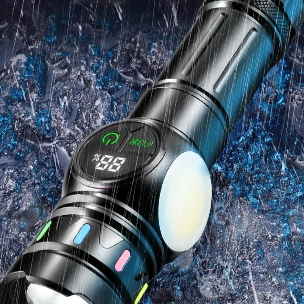 USB قابلة للشحن مصباح ليد جيب الكشاف مقاوم للماء التخييم ضوء COB الجانب مصباح المغناطيسي الجذب المحمولة الإضاءة المشي لمسافات طويلة #2