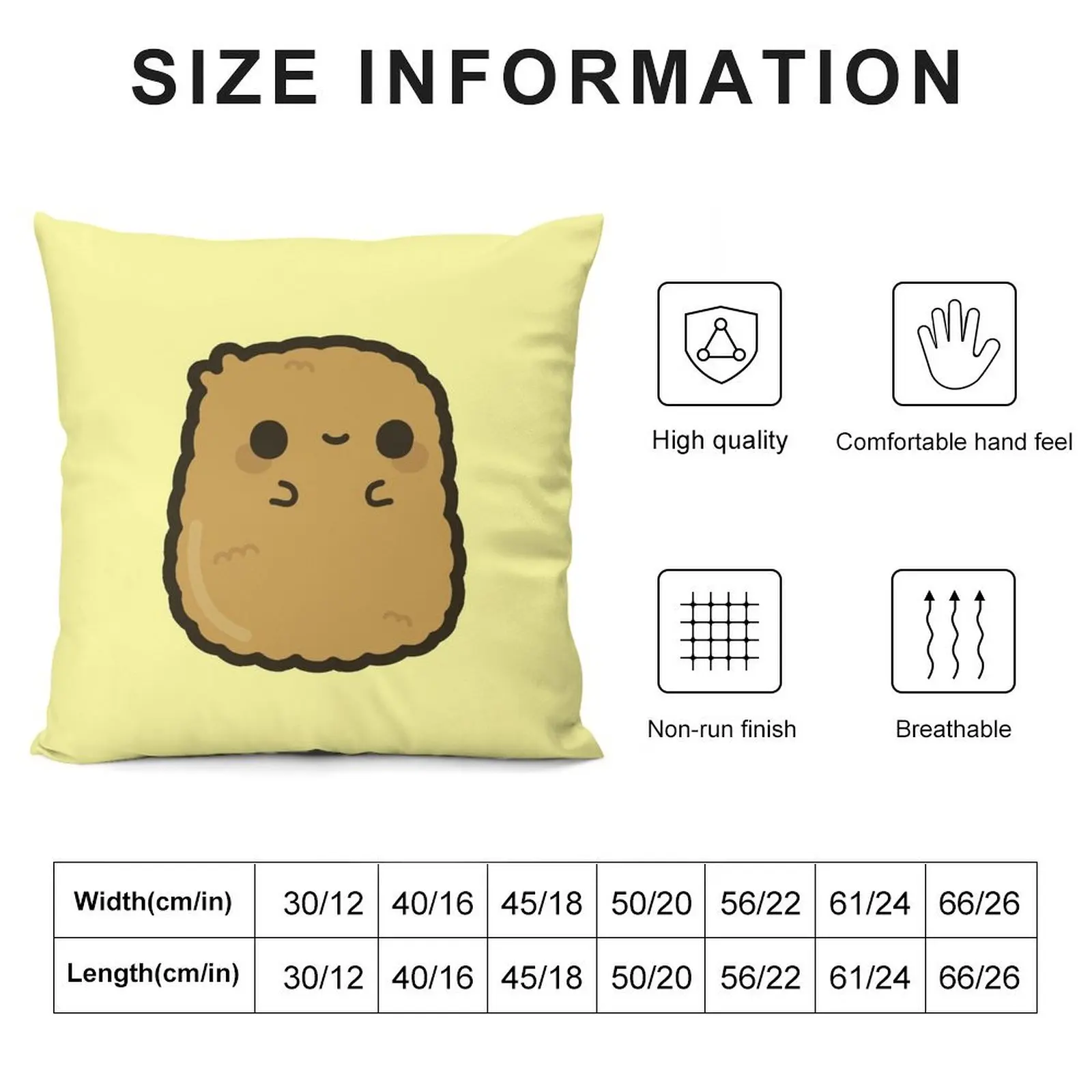 Cute chicken nugget Throw Pillow Luxury Cushion Cover Decorative pillowcase pillow