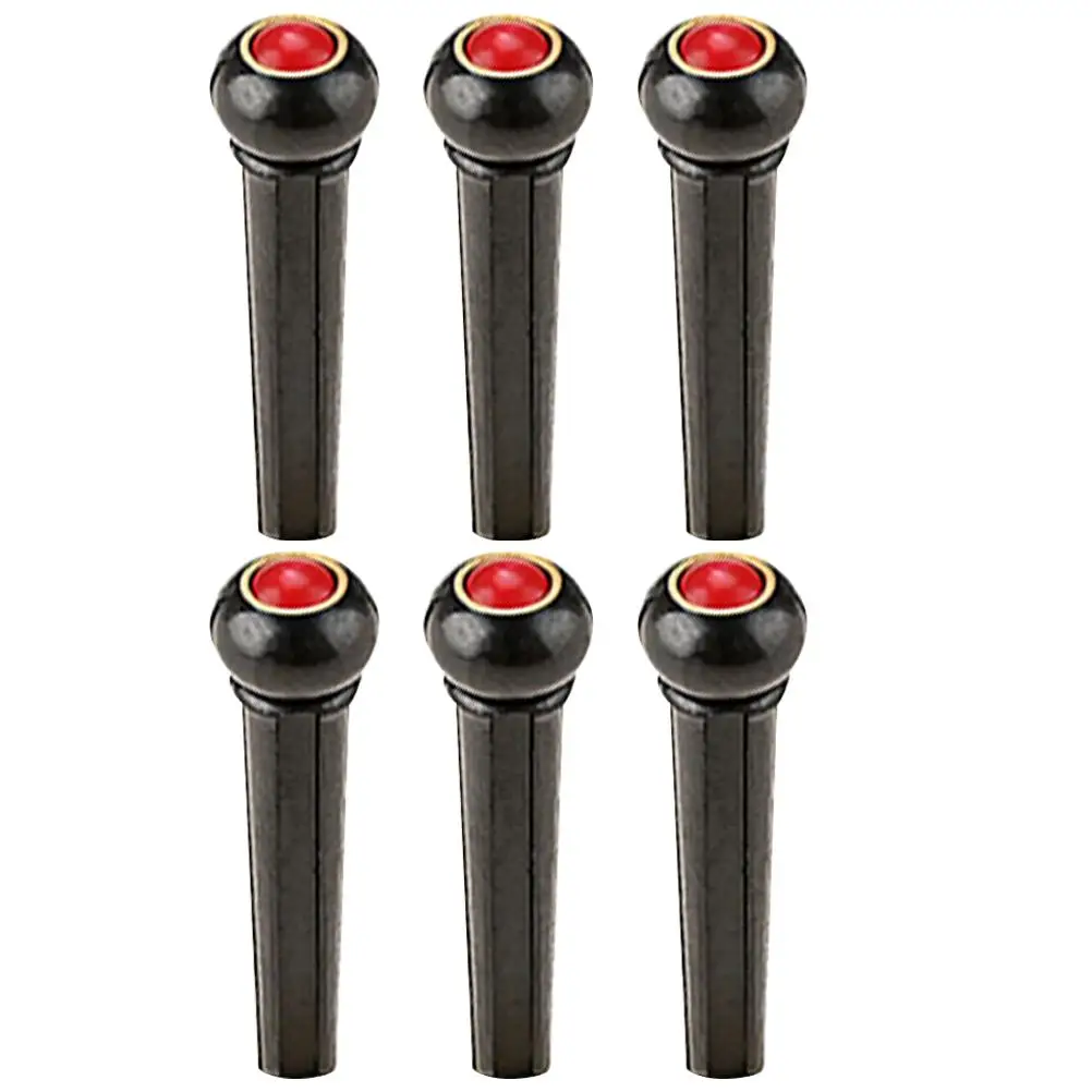 

6 Pcs Guitar String Pegs Durable Plastic Lightweight Portable Bridge Pins Replacement Nails Acoustic Tuning Accessories Gifts
