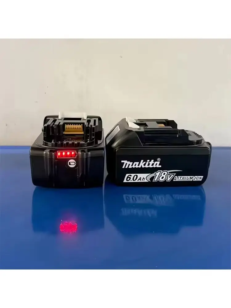 18V 6.0Ah Lithium-Ionen-Akku Ersatz Bl1860B Bl1860 Bl1850B Bl1850 Bl1840 Bl1830B, Hochleistungs-Akku kompatibel mit Makita 18V Lxt Akku-Werkzeugen Ddf487 Bohrmaschine, schneller EU-Versand