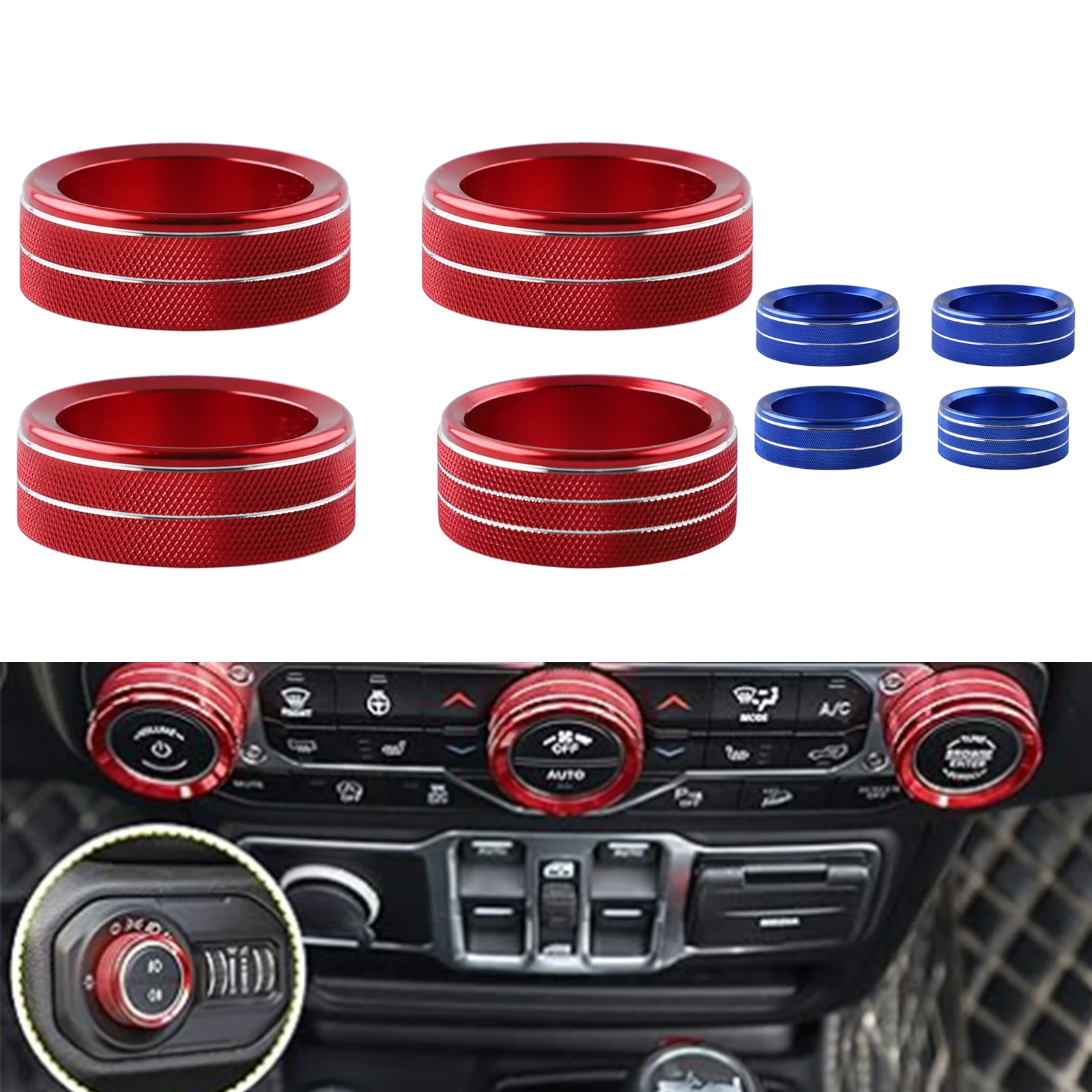 

Автомобильный кондиционер, ручка переключателя, кнопка, декоративная крышка, аксессуары для Jeep Wrangler JL 2018 2019 2020 2021 2022 2023 2024