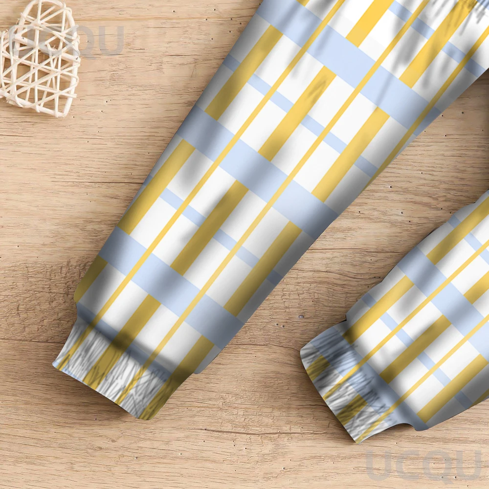 طقم سويت شيرت برقبة دائرية مقاسات متعددة 2D كارتون قطة غزل صوف طباعة نسيج بوليستر مريح للترفيه المنزلي #6