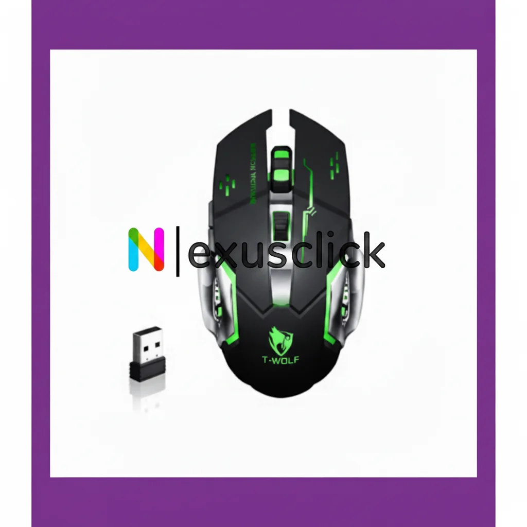 2.4G Wireless Gaming Mouse,DPI Adjustable And RGB LED Backlit Ergonomic Design Optical Mouse For PC Mac Laptop Tablet Computer